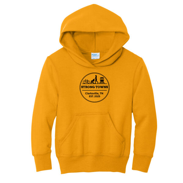 Clarksville Strong Towns - Youth Core Fleece Pullover Hooded Sweatshirt Thumbnail