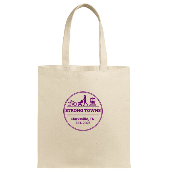 Clarksville Strong Towns Tote Bags- Customize Print Colors - Eco Blend Canvas Tote Thumbnail
